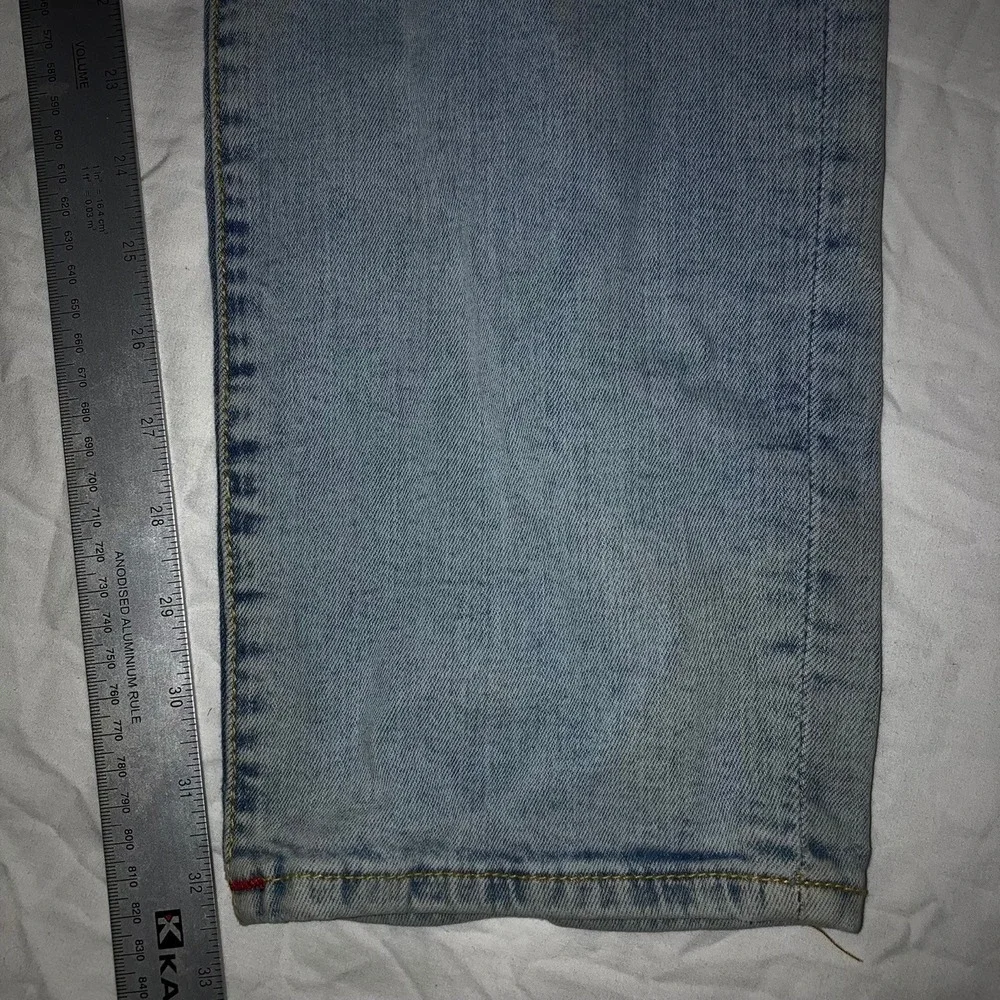 True Religion Jeans Mens XL 38x32 Rocco Relaxed Skinny Loud Stitch Powder Blue
